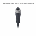 S Code M12 Female Connector Free End EMI Shielded Connector For AC Applications